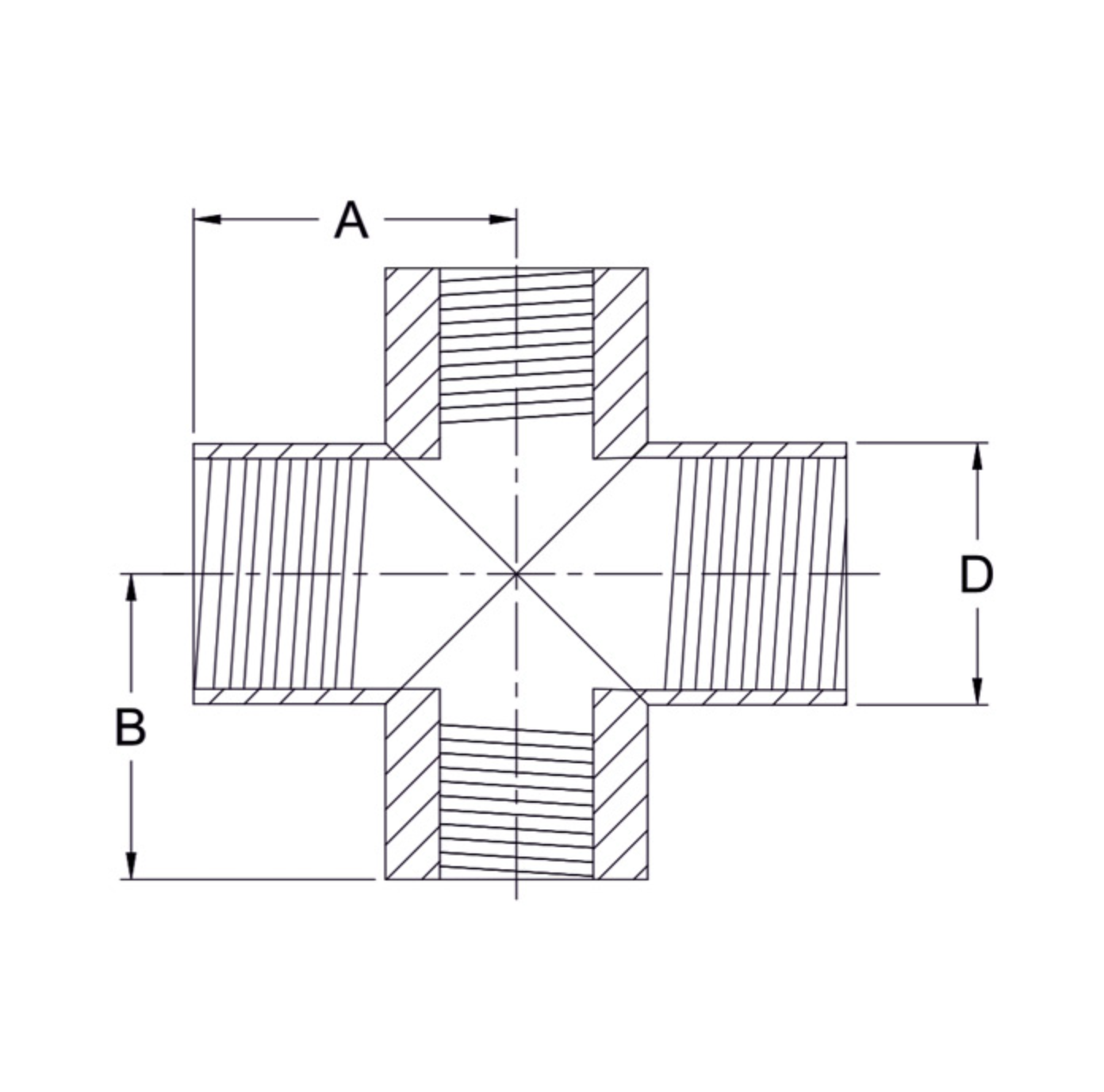 Vs Ms Forged Reducing Cross Threaded 1000