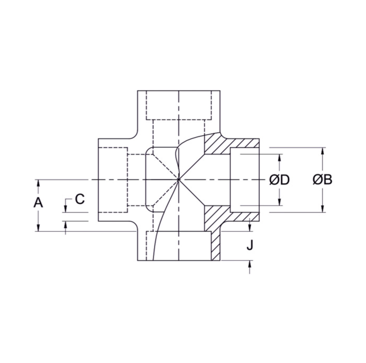 Vs Ms Cross Forged Socket Weld Dimension