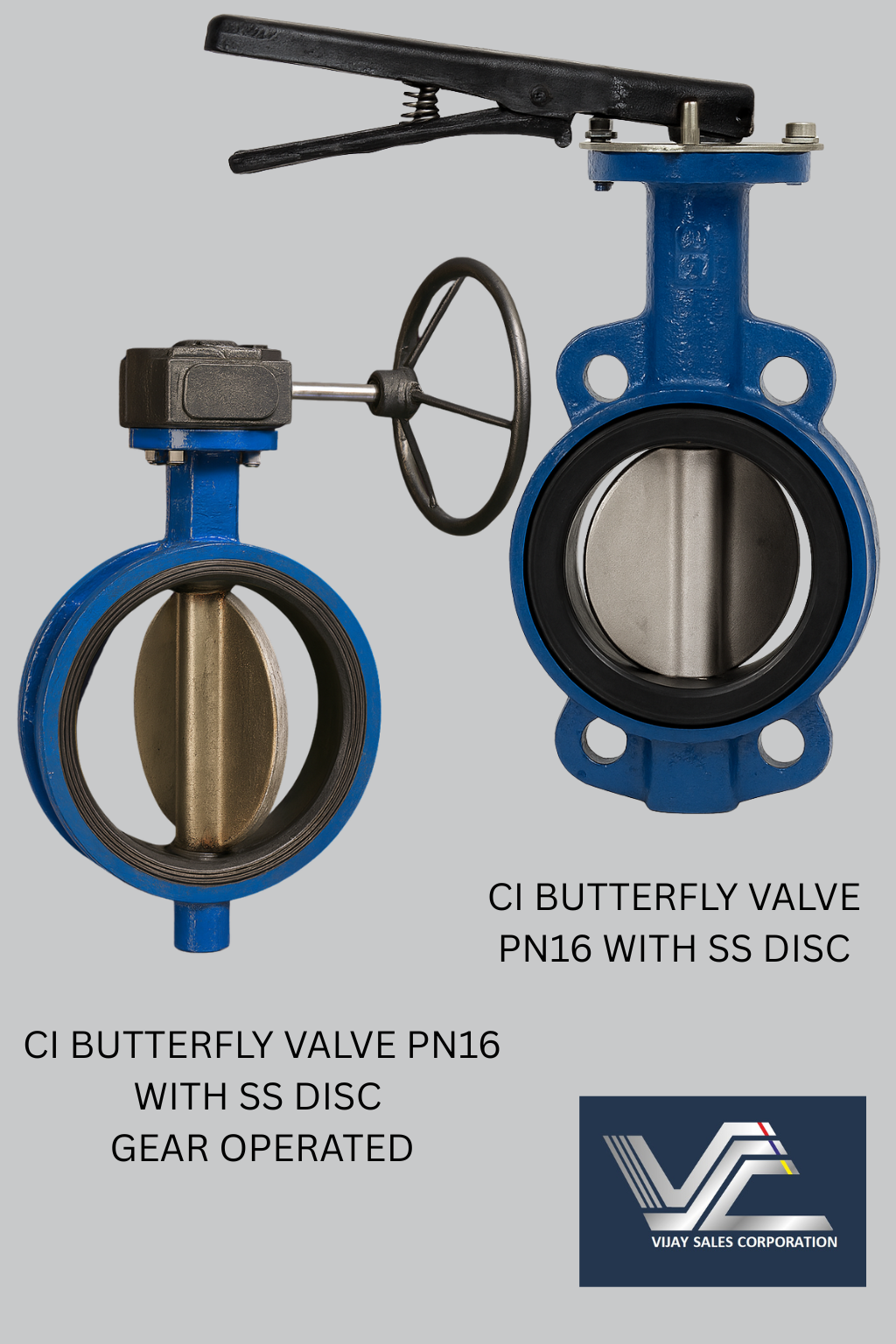 Advance CI Butterfly Valve PN16 with SS-410 Disc